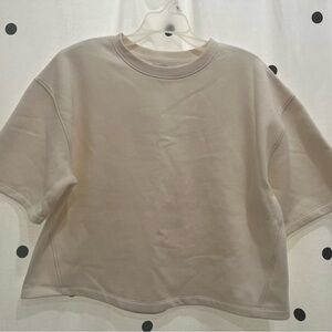 Cream sweat shirt tee